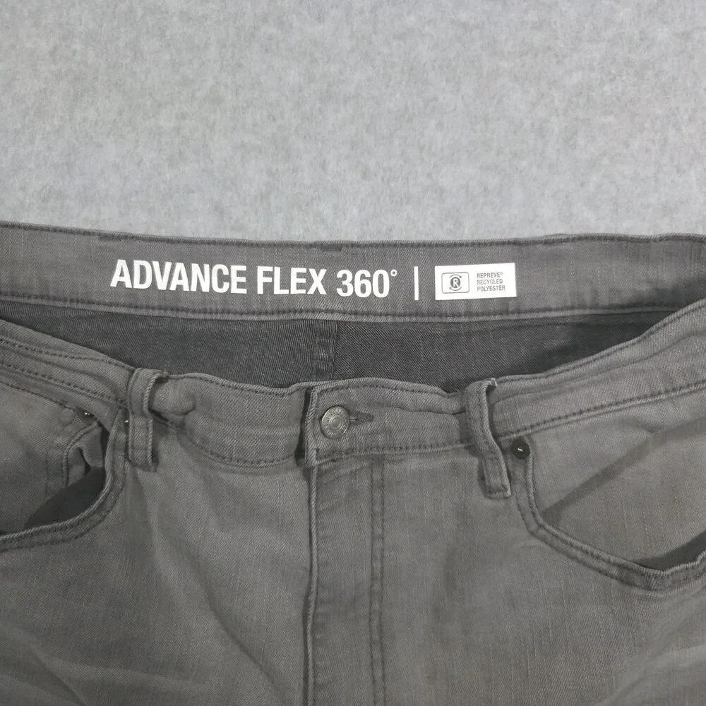 Arizona Jean Co Mens Size 38x34 Athletic Fit Gray Stretch Denim Pants